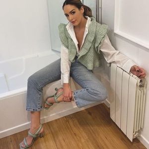 Zara open ruffle vest